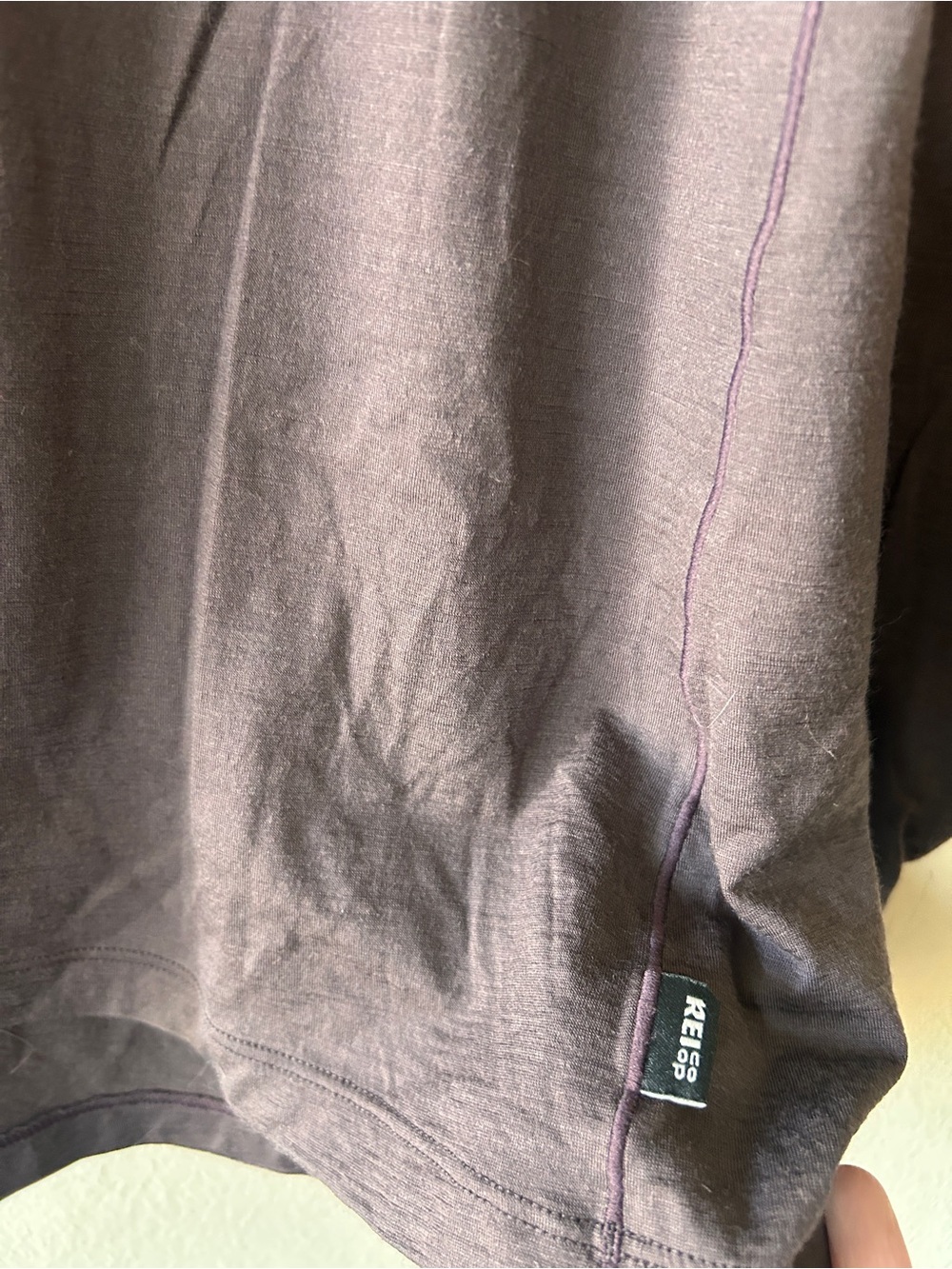 Purple REI merino wool baselayer top and bottom - Picture 6 of 10